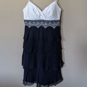 Max and Cleo size 4 Black Ruffle and Lace Dress